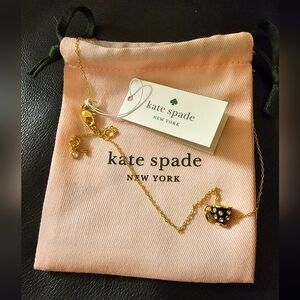 Kate Spade Alice In Wonderland Teatime Gold Necklace 16 Inch Long New With Tags